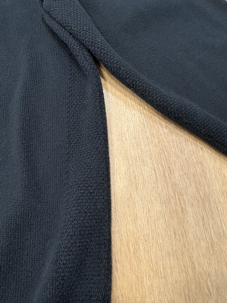 Lacoste Men's Cotton 1/4 Button Mock Neck Sweater Black Sz 7 Or Xl — image 6 of 8
